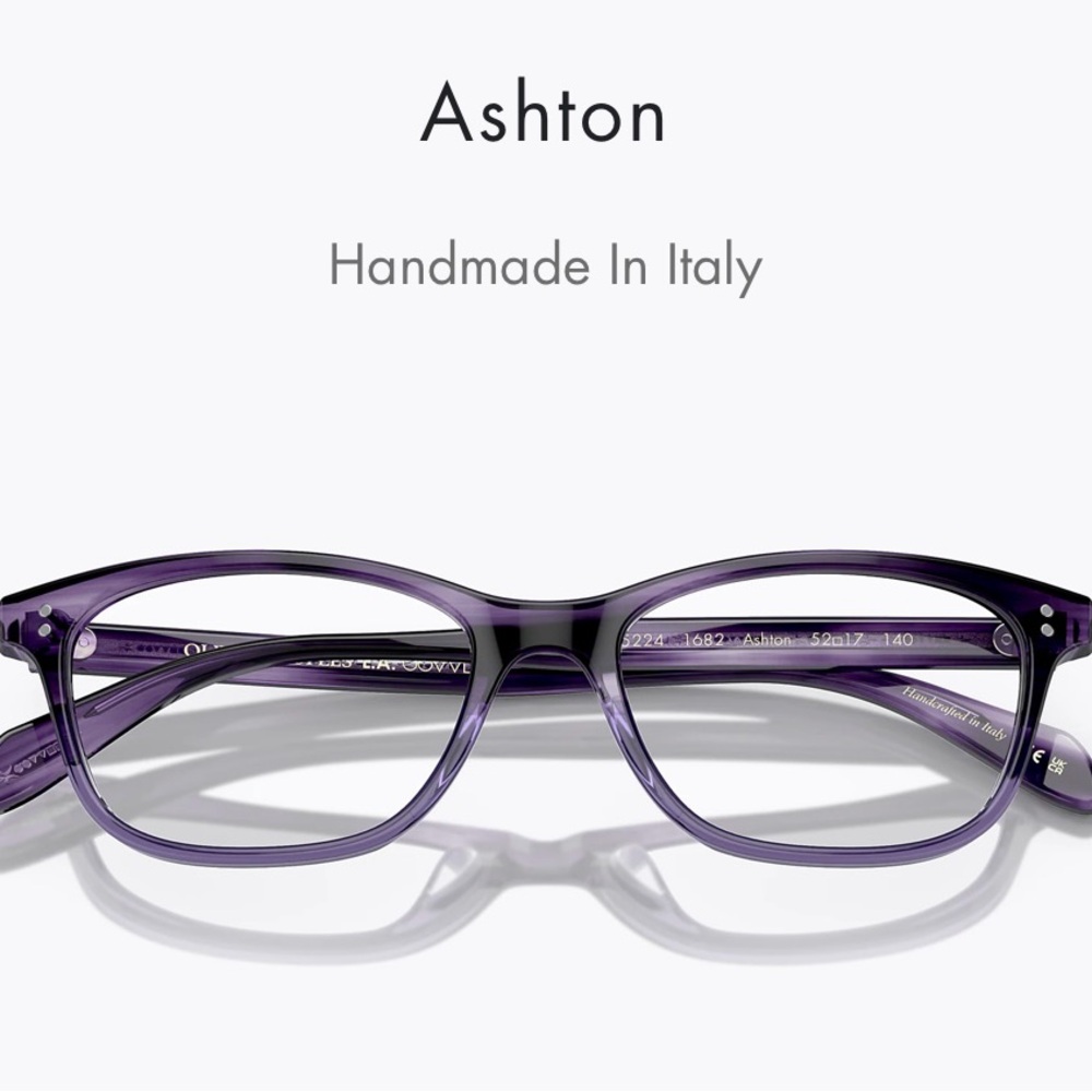 Purple Ashton Oliver Peoples Glasses